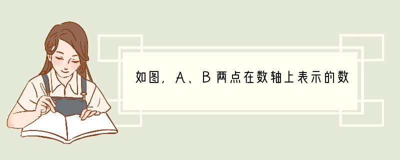 如图，A、B两点在数轴上表示的数分别是a、b，则下列式子中成立的是A．a b＜0B